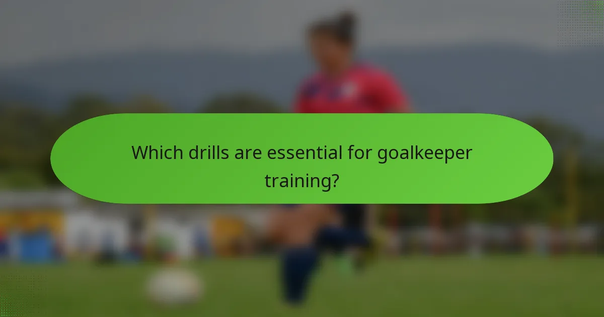 Which drills are essential for goalkeeper training?