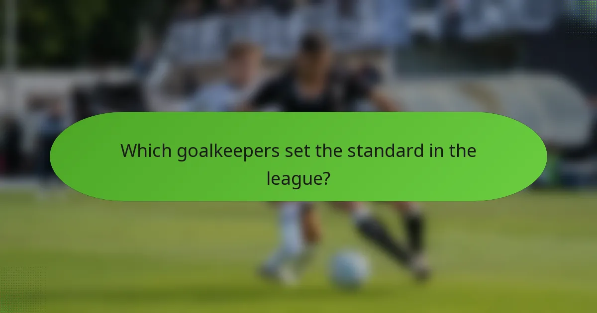 Which goalkeepers set the standard in the league?